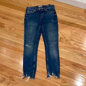 ZARA raw hem jeans